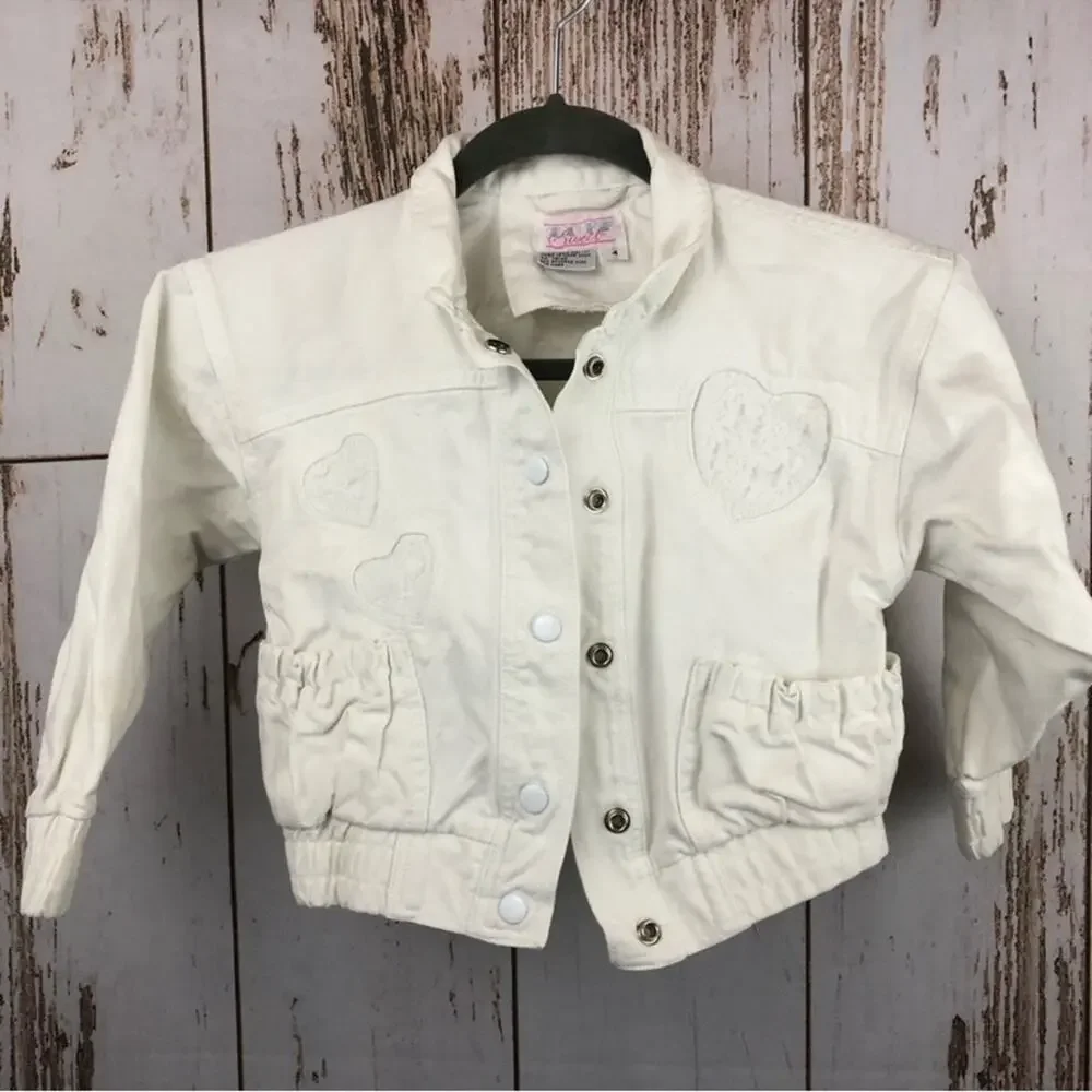 Vintage Tuff & Sweet, Girls Jean Jacket, size 4. Lace. In excellent condition!